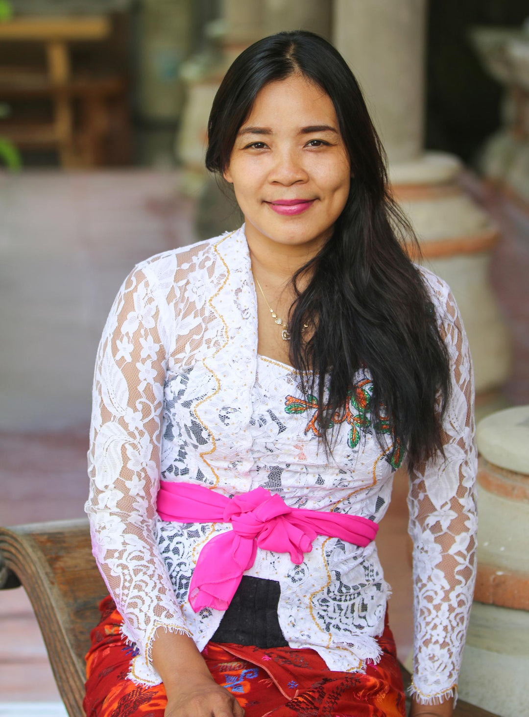 Lightweight Acrylic Blend Jacket Shrug in White from Bali - White Sanur Beach