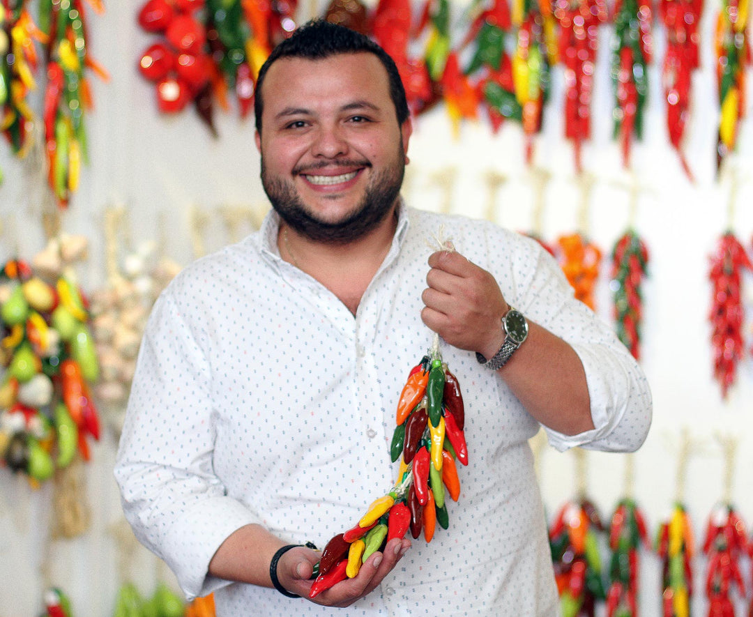 Ceramic Miracielo Pepper Decorative Ristra from Mexico - Miracielo Bunch