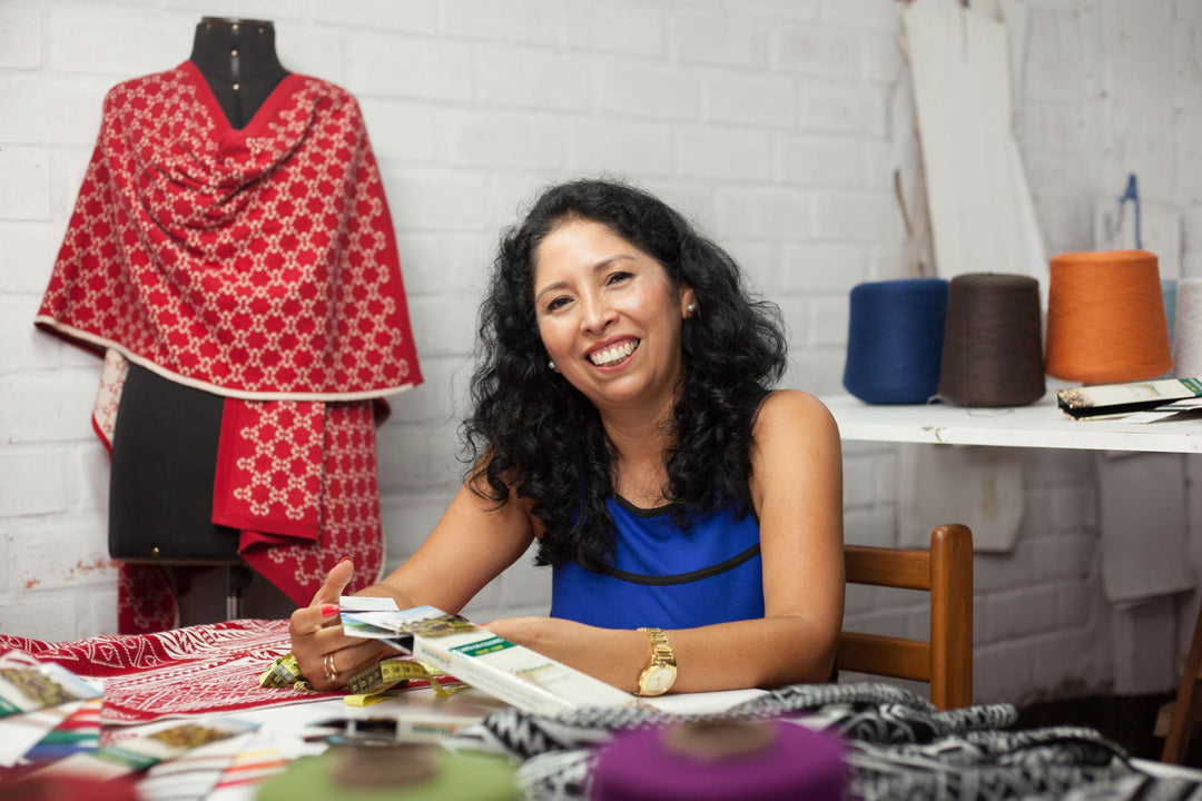 Knit Cotton Blend Pullover in Solid Red from Peru - Red Versatility