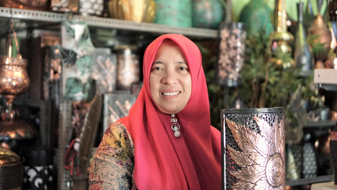 Hammered Copper Bowl Handcrafted in Bali - Gleaming Meal