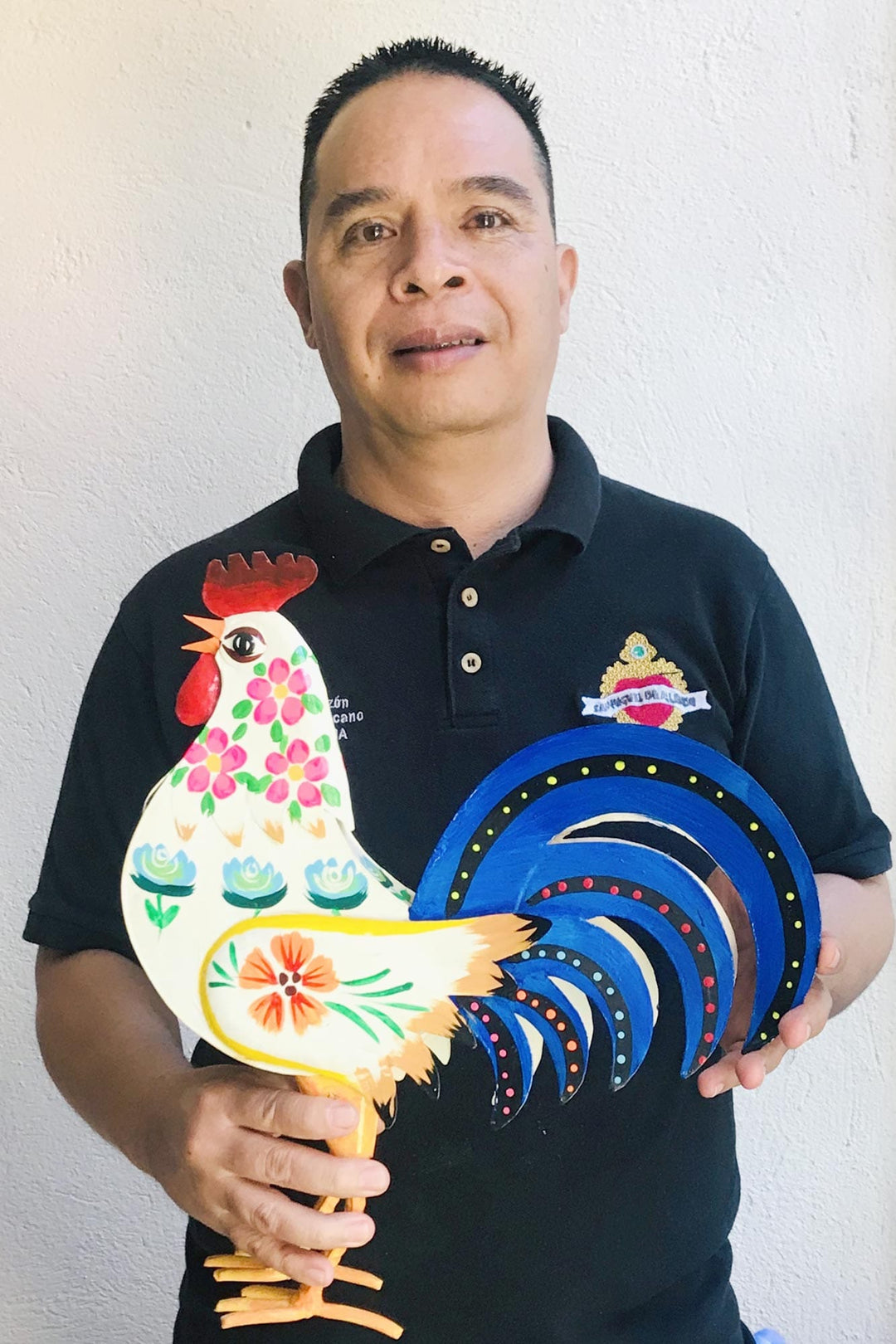 Handcrafted Hand Painted Garland of Floral Mexican Birds - Festive Doves