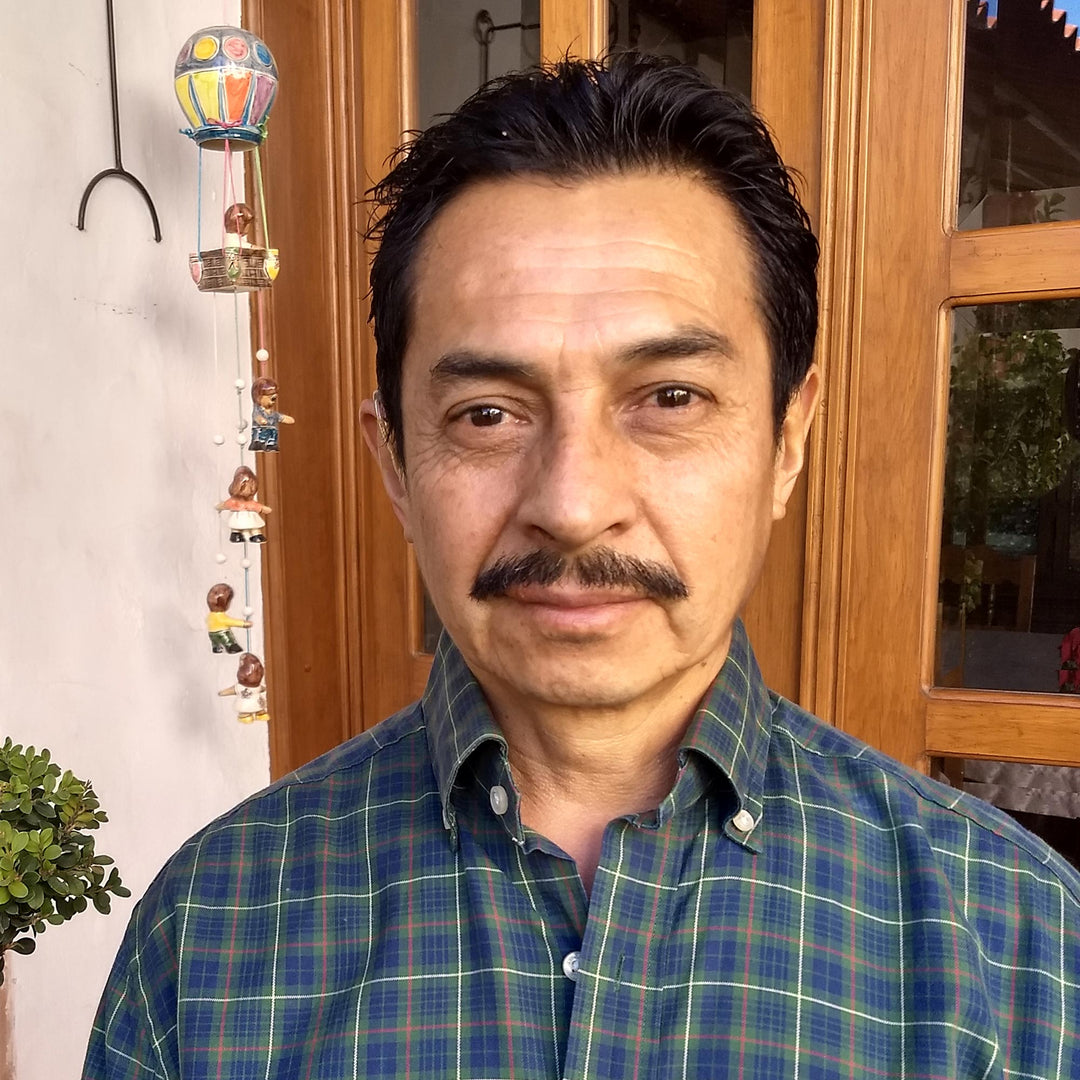 Hexagonal Cactus-Themed Ceramic Mini Planter with Saucer - Cactus Geometry