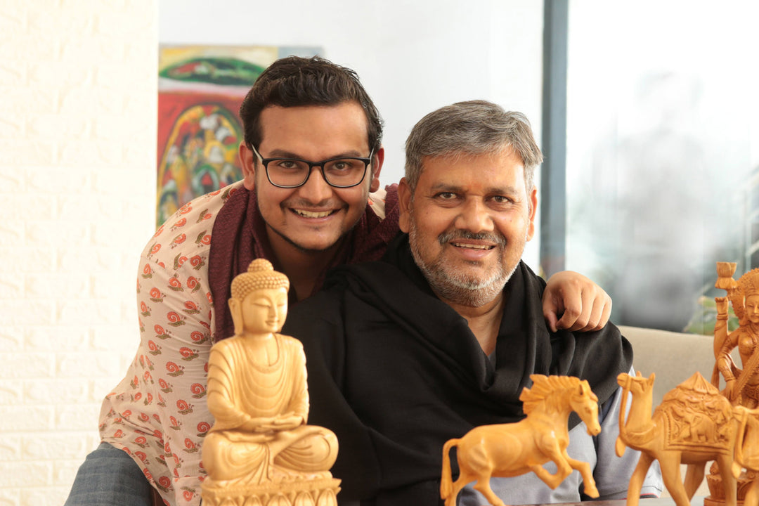 Hand-Carved Sculpture from India (6 Inch) - Camel Ride