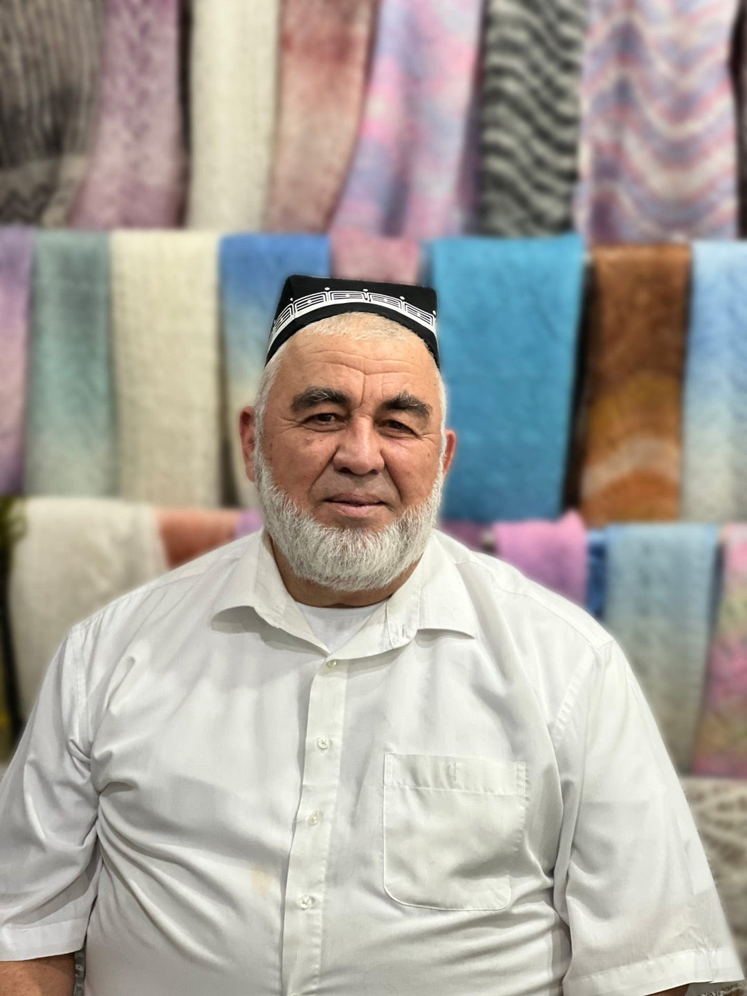 Handwoven Soft 100% Cashmere Wool Scarf in Orange and White - Sunrise's Act