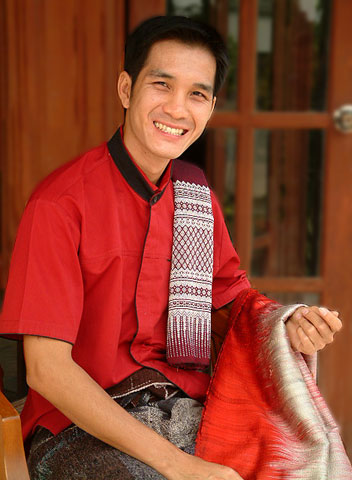 Cotton scarf - Bold Red Chic