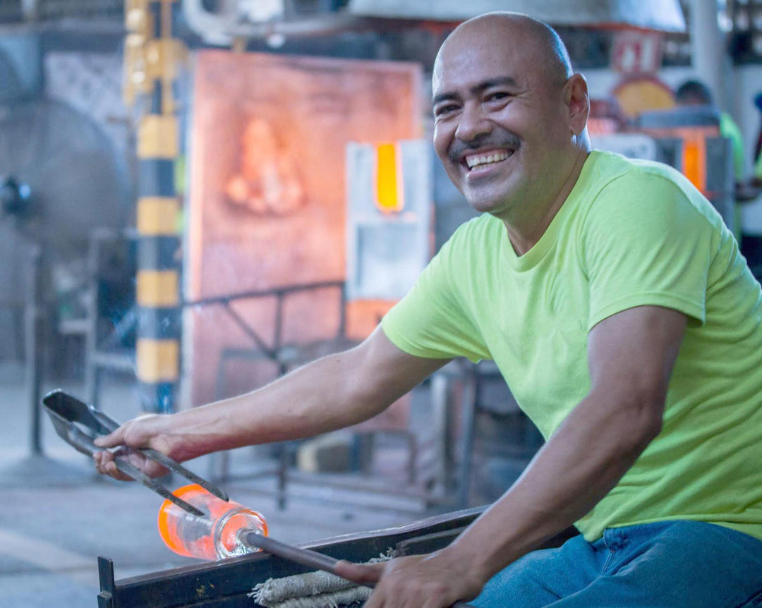 Hand Made Wine Glasses Blown Glass Art (set of 4) - Forest Mirage