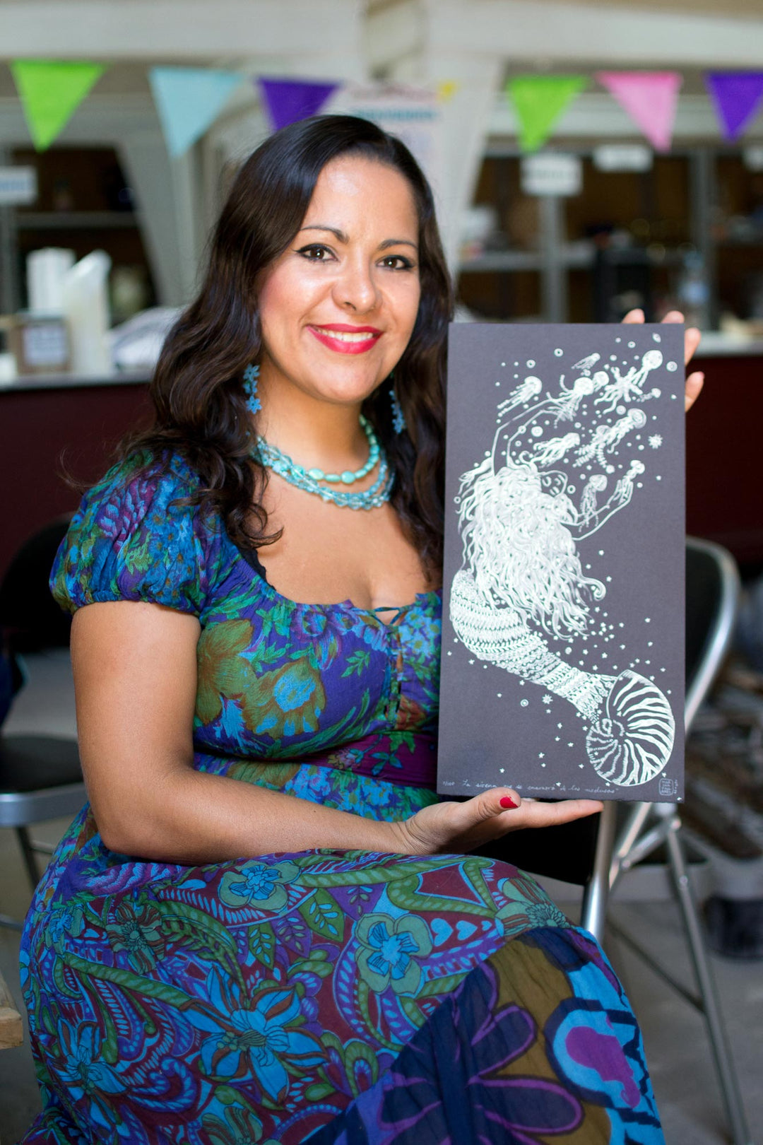 Traditional Ink on Paper Loteria Board Game Set from Mexico - Tequila Loteria