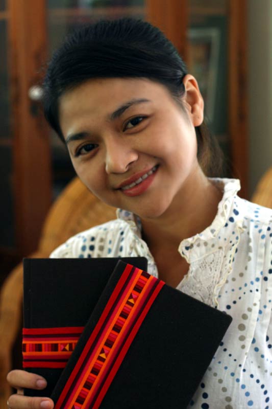 Cotton shoulder bag - Psychedelic Pink