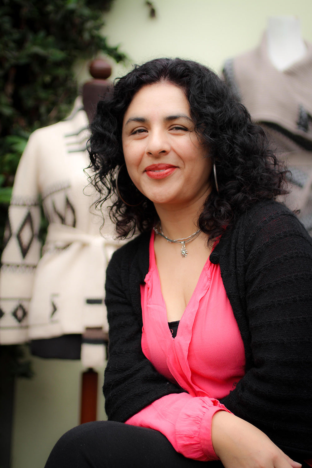 Espresso and Beige Pima Cotton Long Cardigan from Peru - Espresso Lady