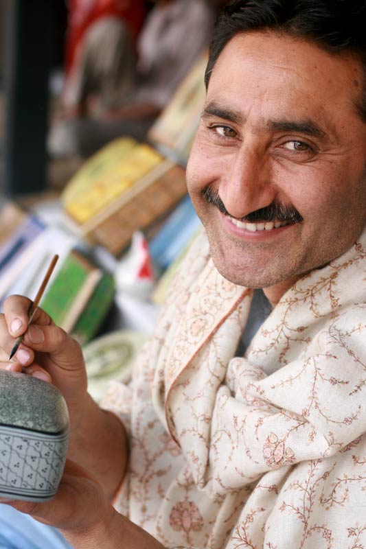 Paper mache decorative box - The Emperor's Audience