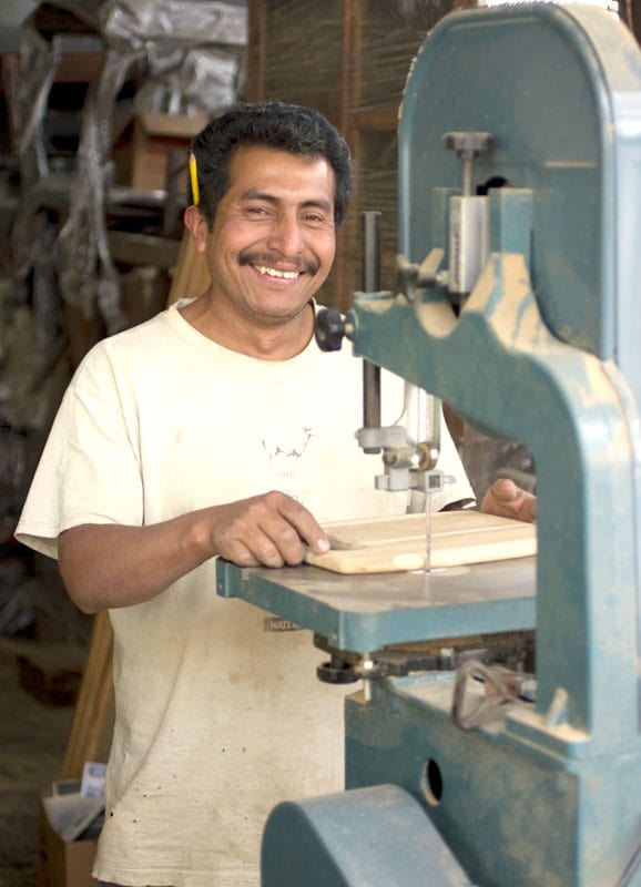 Handmade Teak Wood Cutting Board from Guatemala (10 in.) - Morning Baguette
