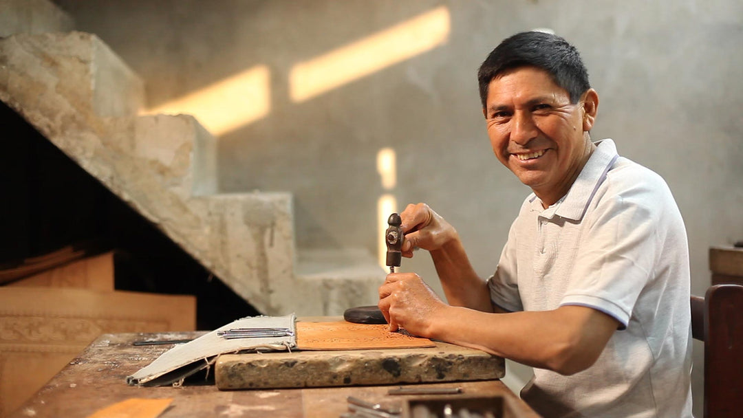 Decorative Chest Colonial Leather Jewelry Box  - Colonial Legacy