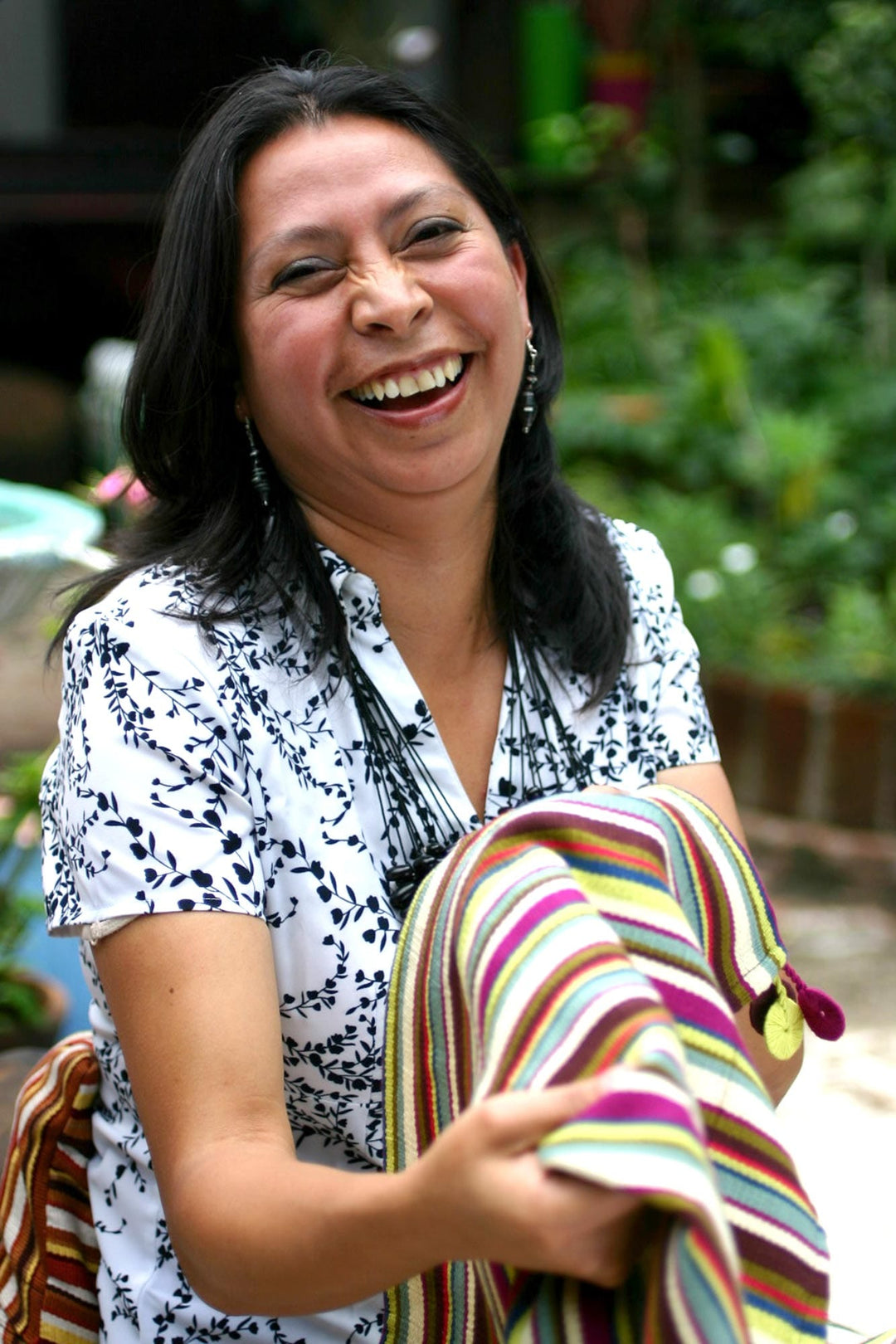 Handwoven Rectangular Blue Cotton Cushion Cover with Tassels - Everlasting Spring