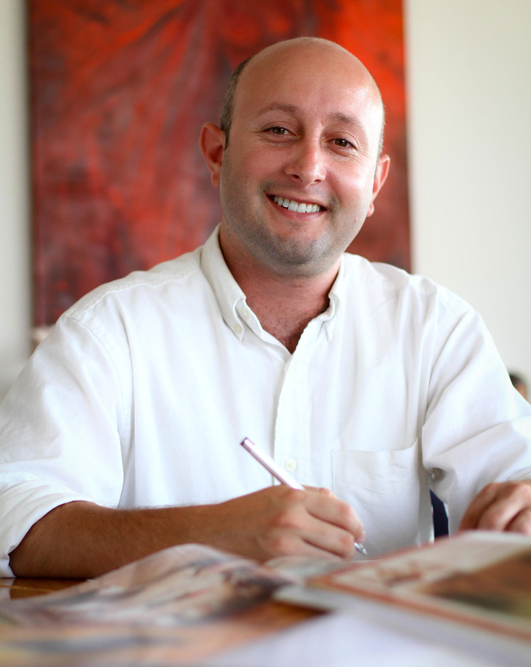 Sterling Silver Leather Wristband Men's Bracelet - Harvest Moon
