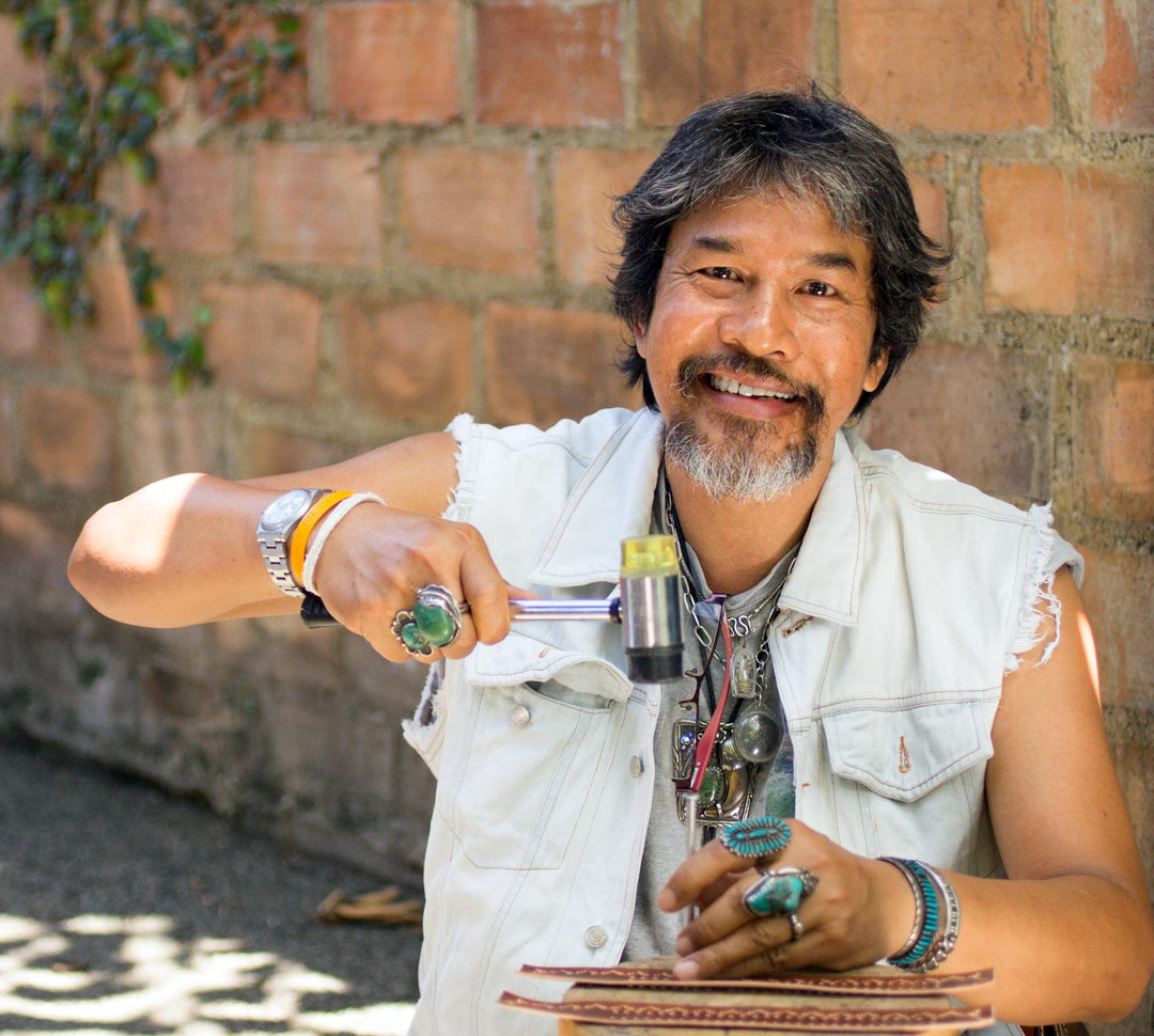 Thai Handcrafted Leather Bracelet for Men - Solar Warrior