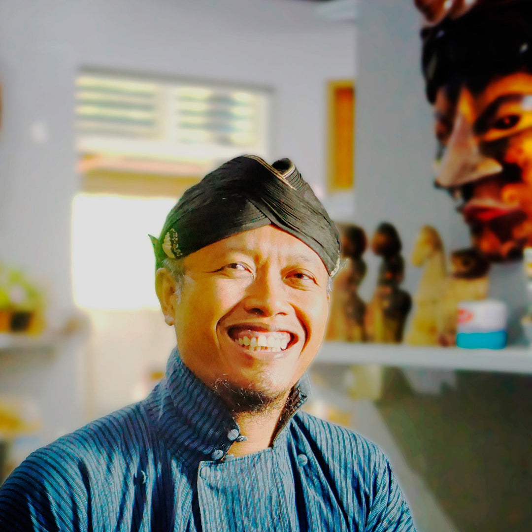 Hand Made Batik Wood Mask from Java - Panji Semirang