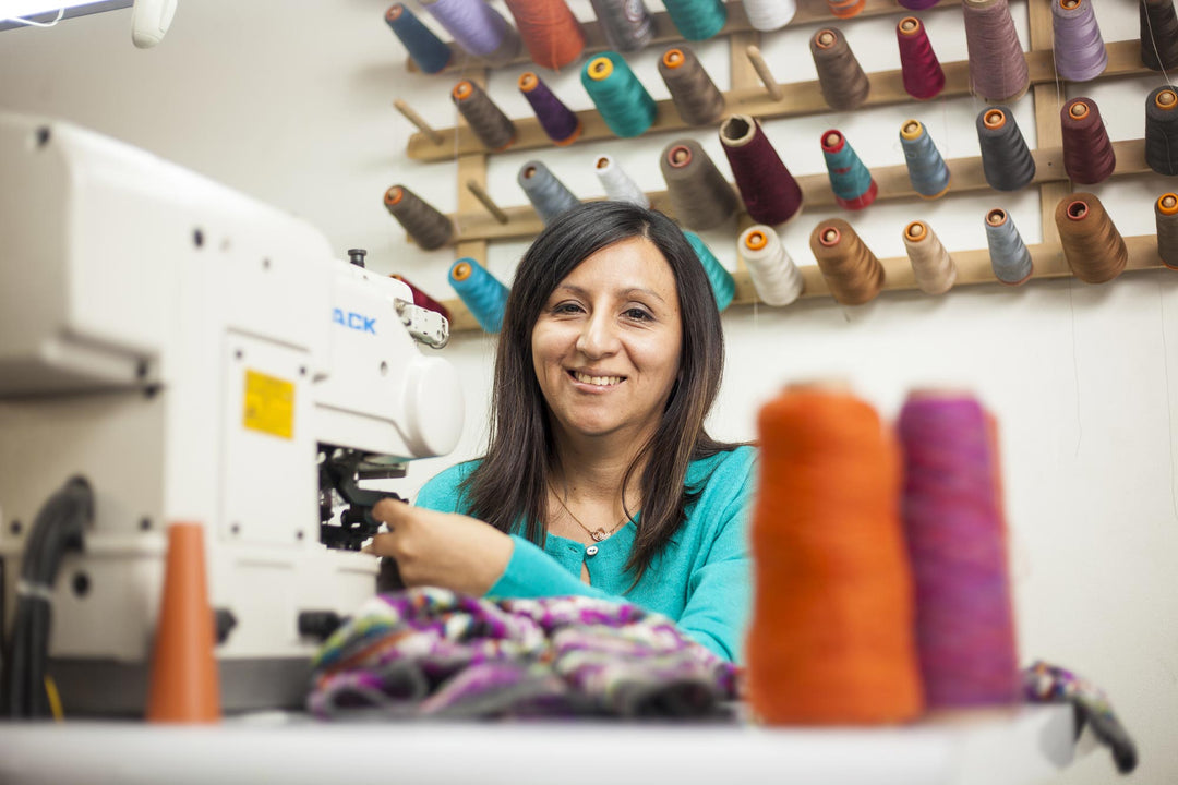 Brown and Ivory 100% Alpaca Scarf with Floral Motifs - Autumn Charm