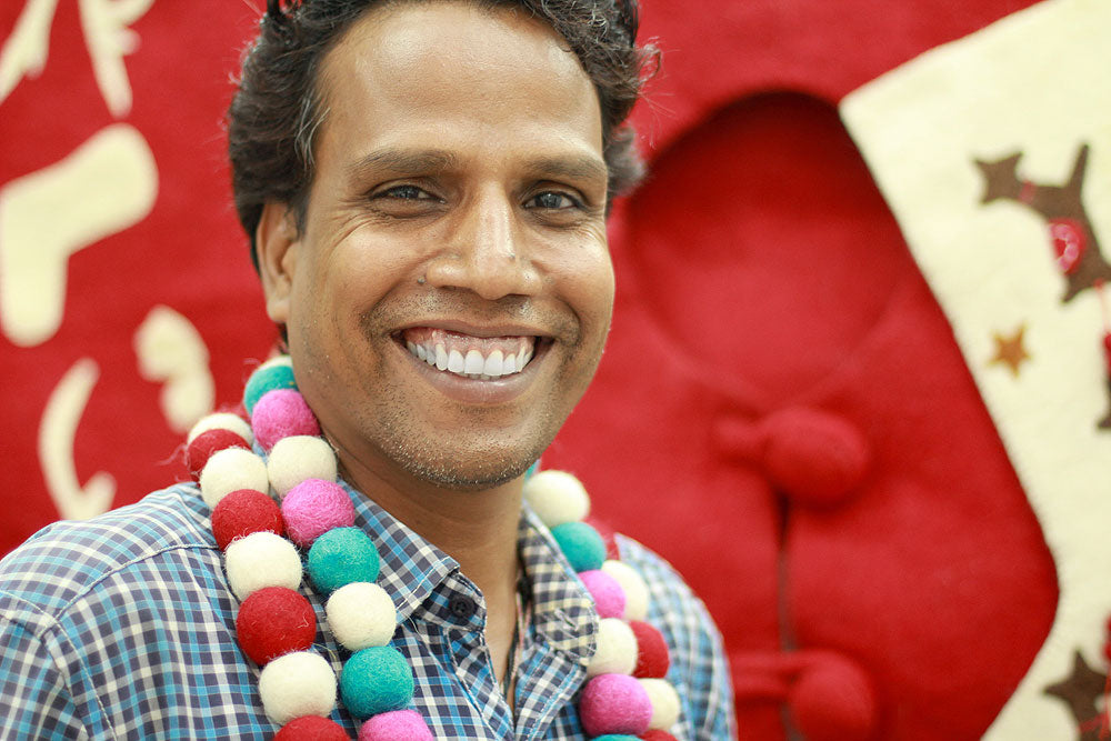 Set of 2 Handcrafted Holiday-Themed Wool Felt Mobile Cases - Holiday Vibes