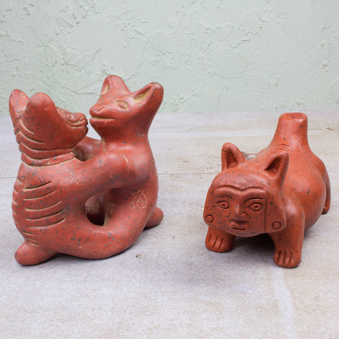 Ceramic figurines - Dancing Dogs