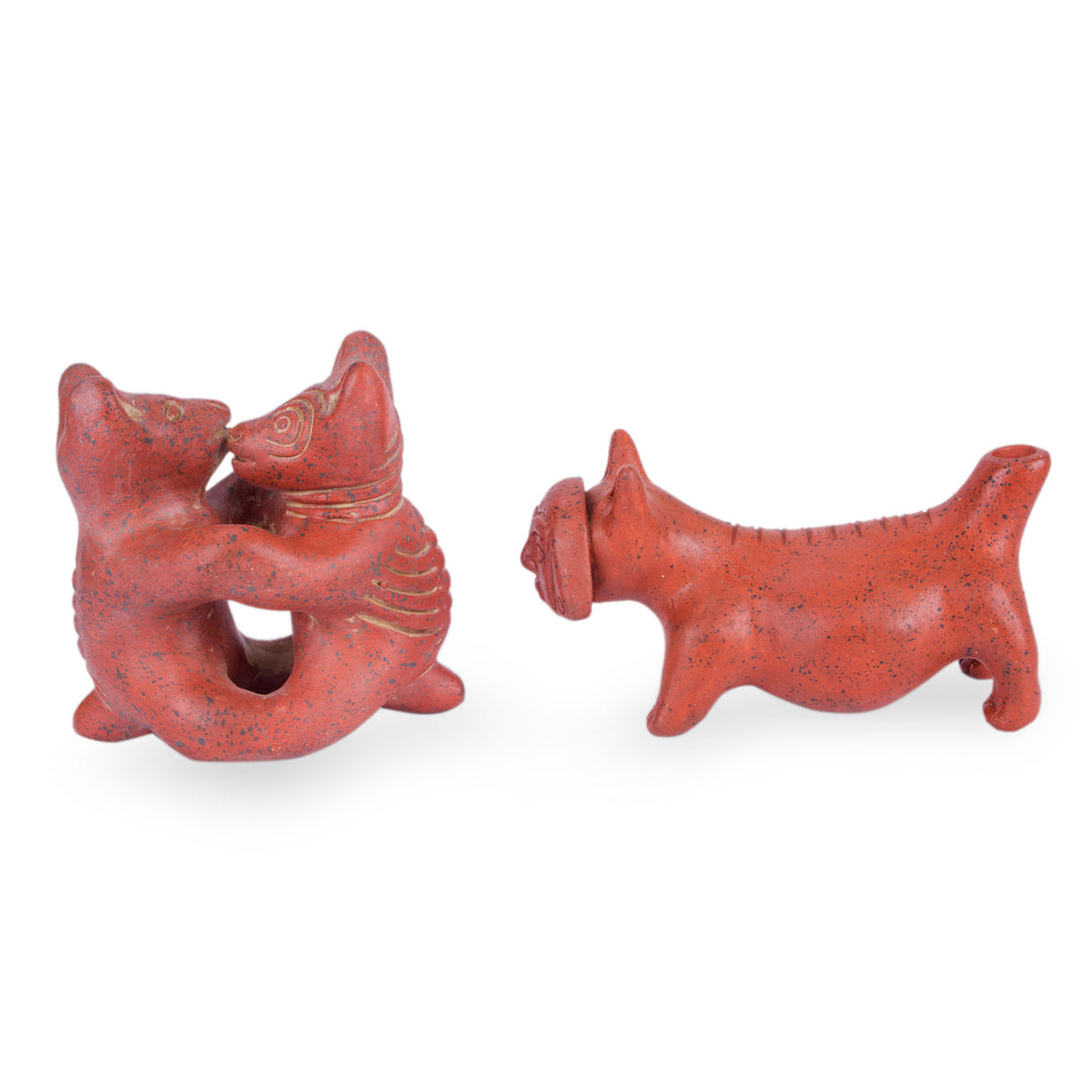Ceramic figurines - Dancing Dogs
