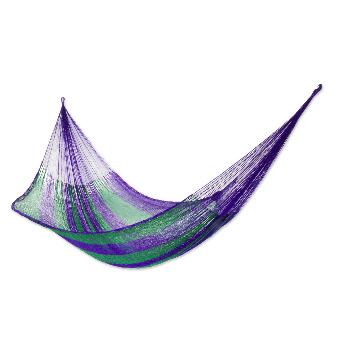 Collectible Striped Mayan Hammock (Double) - Green Vineyard