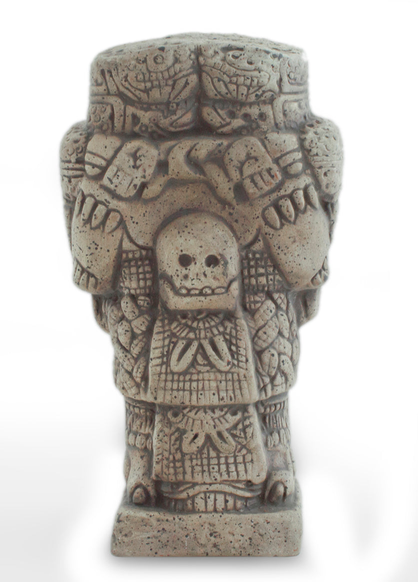 Unique Aztec Archaeology Ceramic Replica Sculpture (Small) - Serpent Skirt