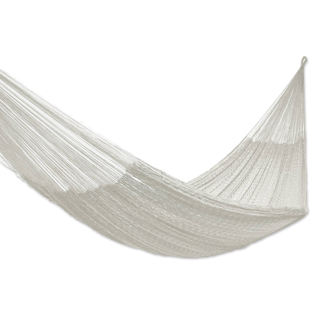 Handcrafted Cotton Solid Mayan Hammock (Single) - Natural Comfort