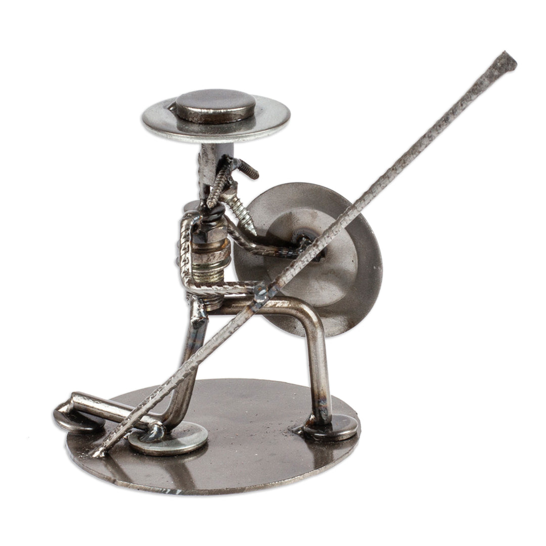 Unique Recycled Metal and Aut Parts Sculpture Mexico - Quixote in Love