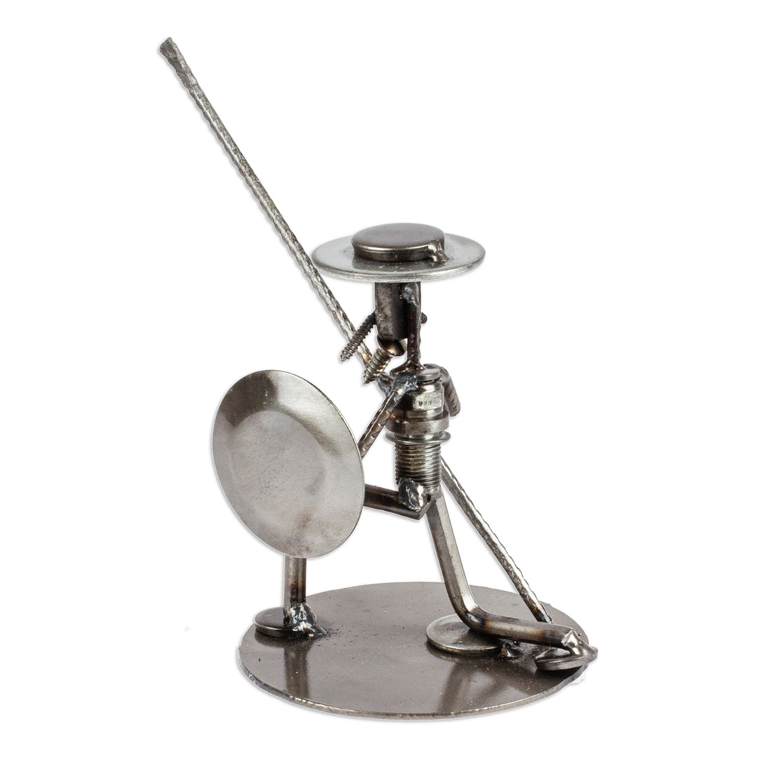Unique Recycled Metal and Aut Parts Sculpture Mexico - Quixote in Love