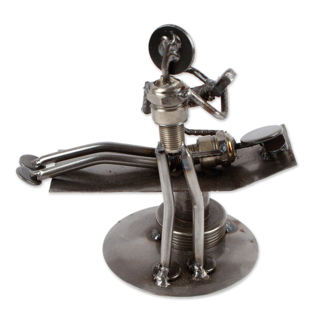 Hand Crafted Recycled Auto Parts and Metal Sculpture - Baby is Born