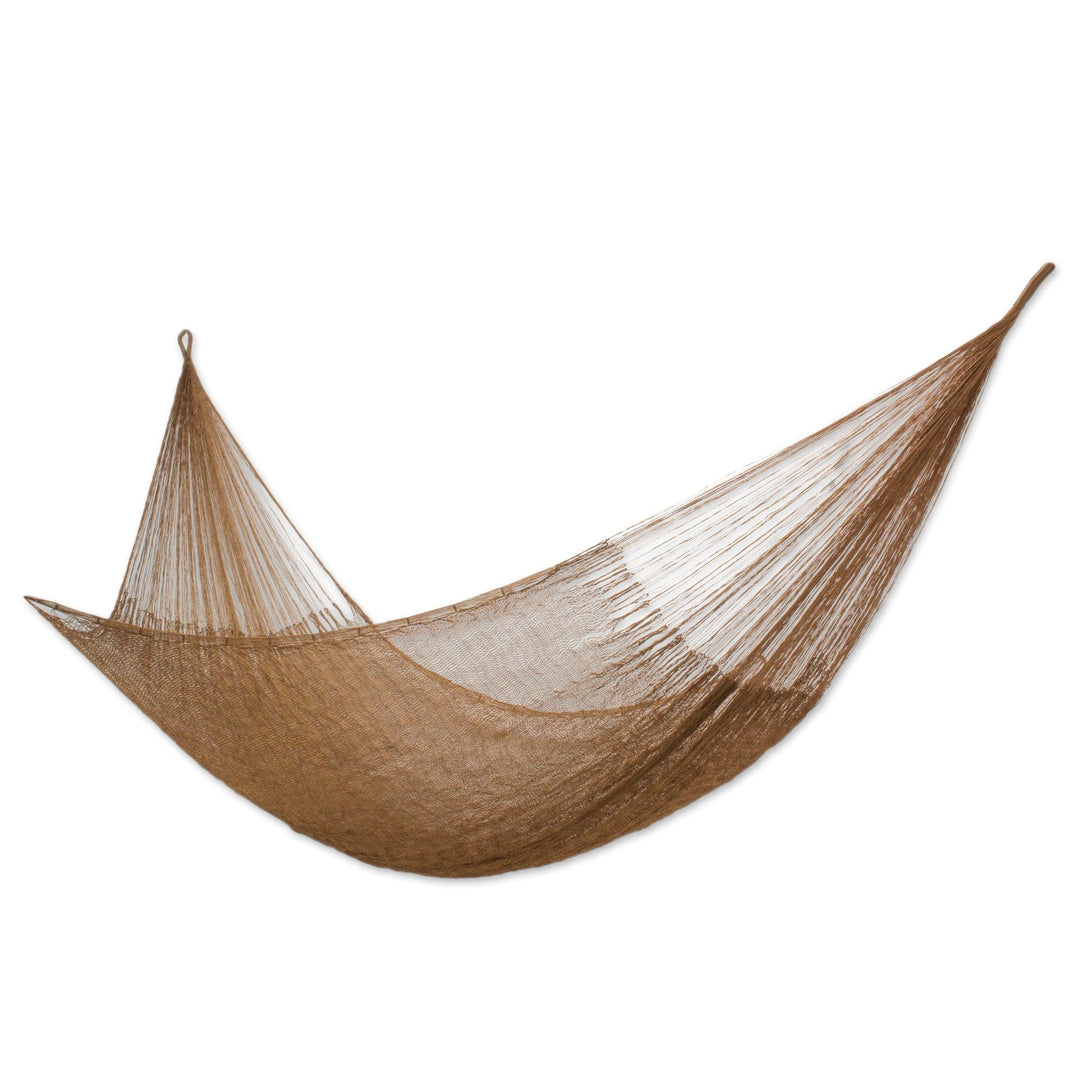 Handcrafted Solid Rope Hammock (Double) - Glowing Bronze