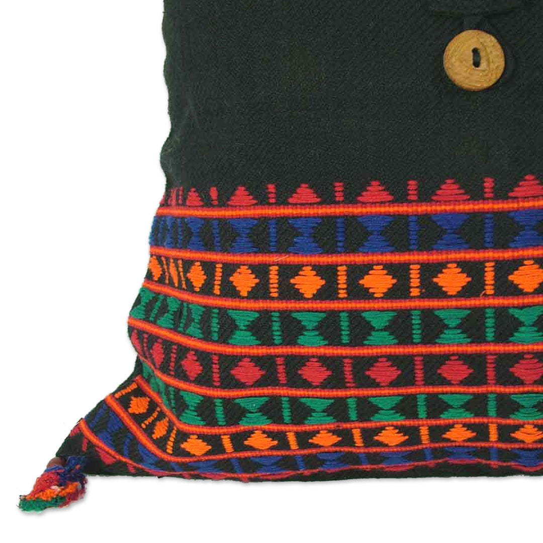 Embroidered Cotton Shoulder Bag  - Vibrant Tease