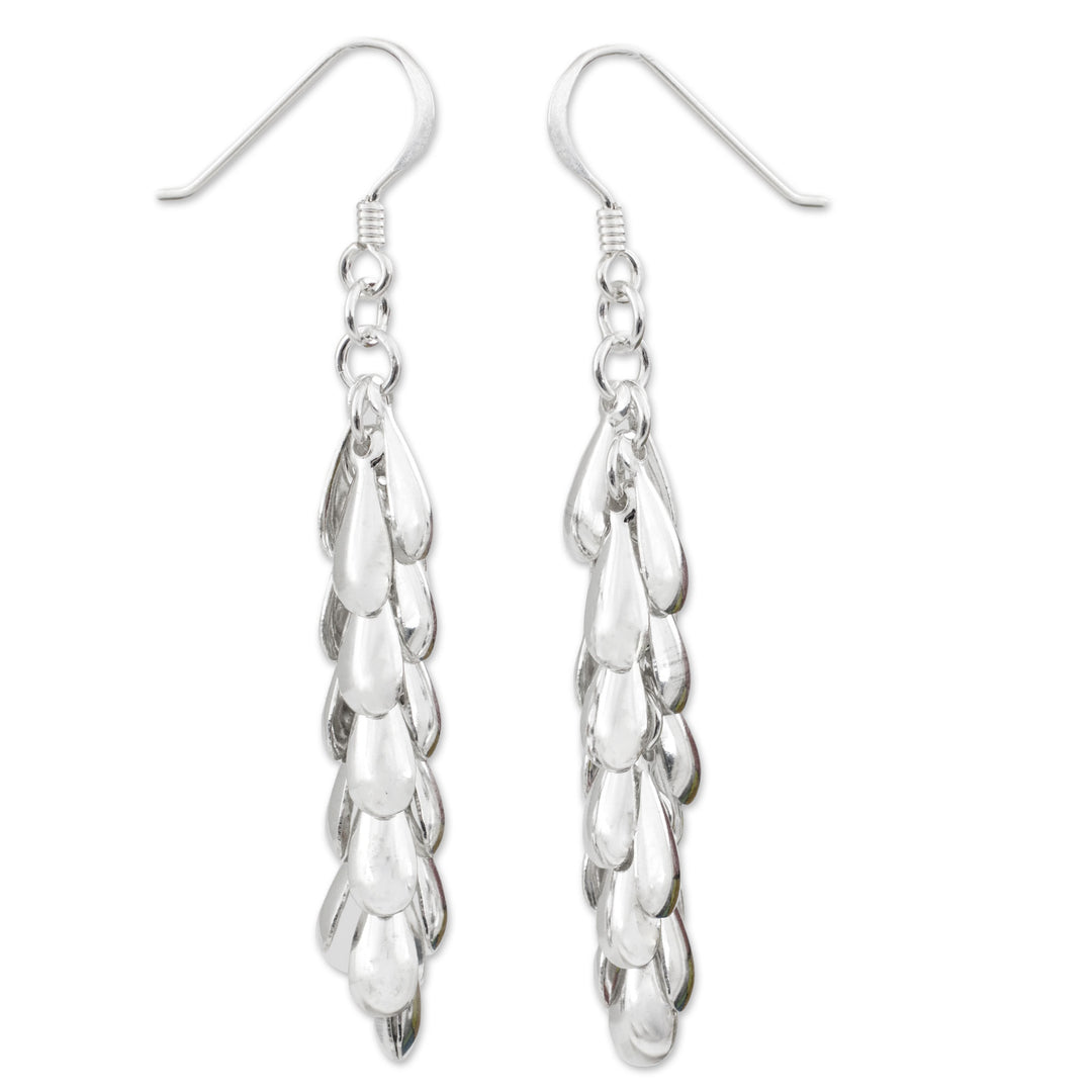 Sterling Silver Waterfall Earrings - Heavenly Dewdrops
