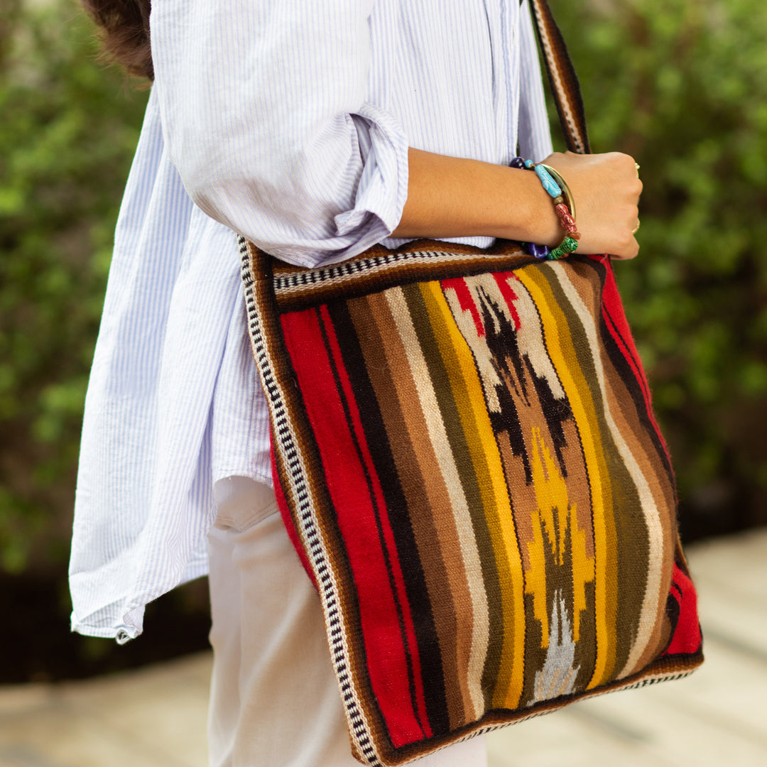 Hand Made Women's Alpaca Blend Shoulder Bag  - Andean Warmth