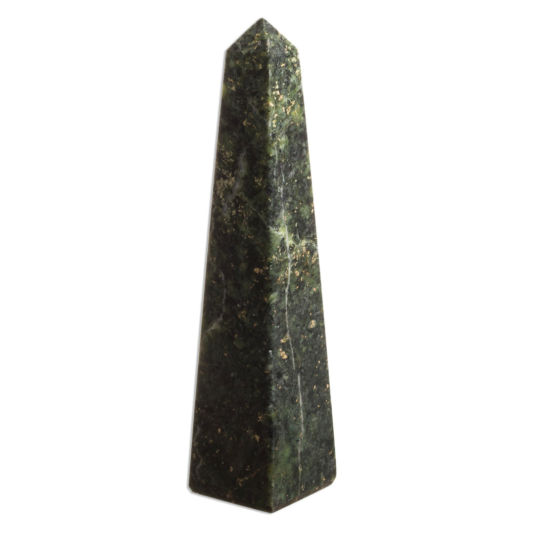 Geometric Jade Obelisk Sculpture from Peru (Large) - Prosperity
