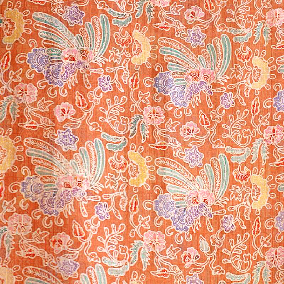 Batik Silk Shawl from Indonesia - Bird of Paradise