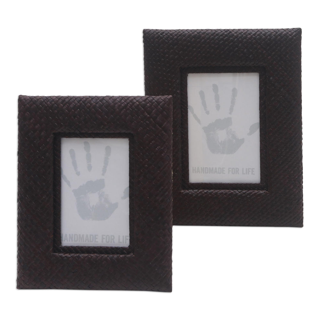 Handwoven Photo Frame Set (3x5 and 4x6) - Nature's Balance