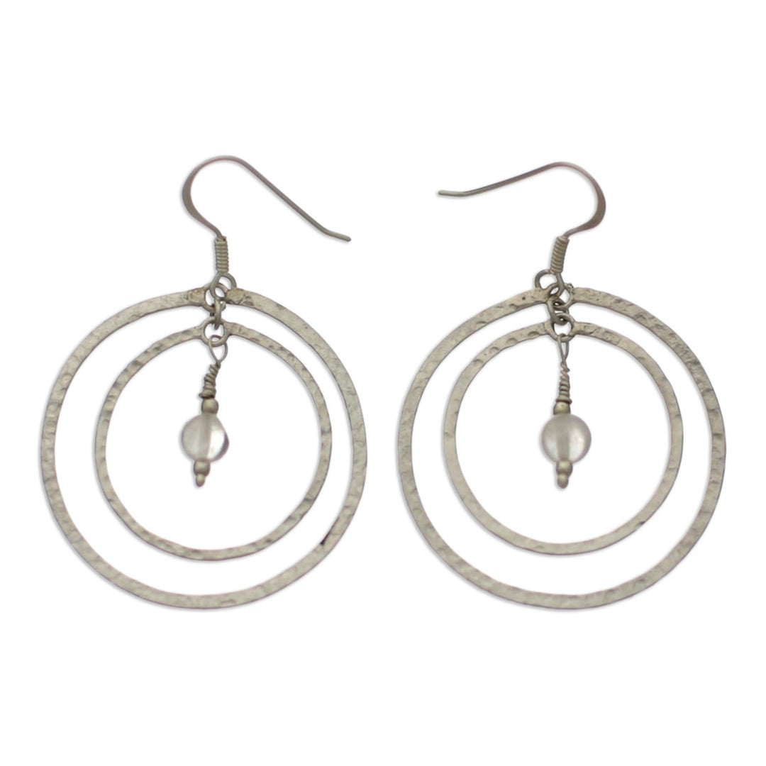 Sterling Silver Dangle Earrings - Halo