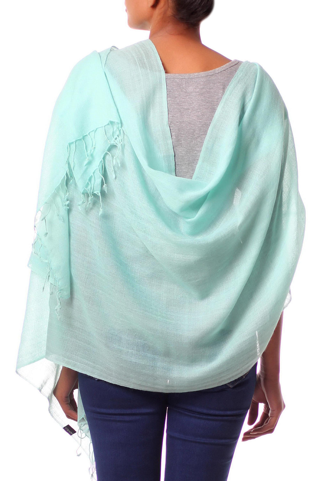 Wool shawl - Sea Green Dream