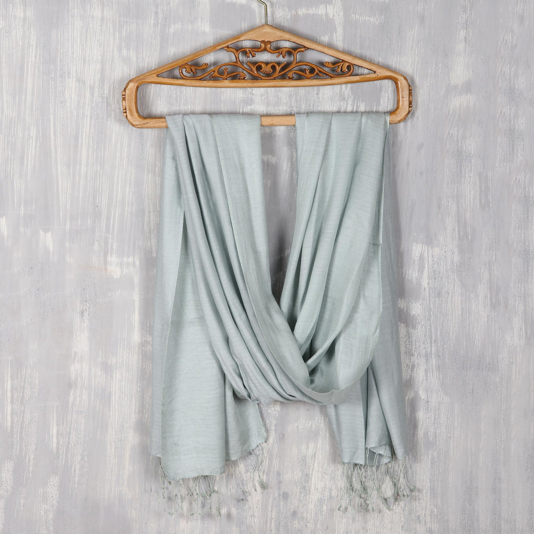 Silk shawl - Pale Dawn Sky