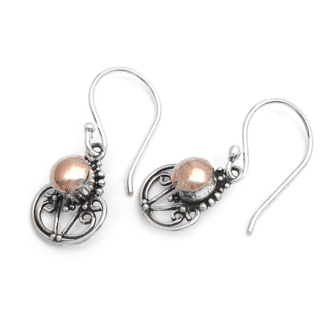 Gold Accent Sterling Silver Dangle Earrings - Eastern Sun