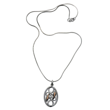 Sterling silver pendant necklace - Intertwined