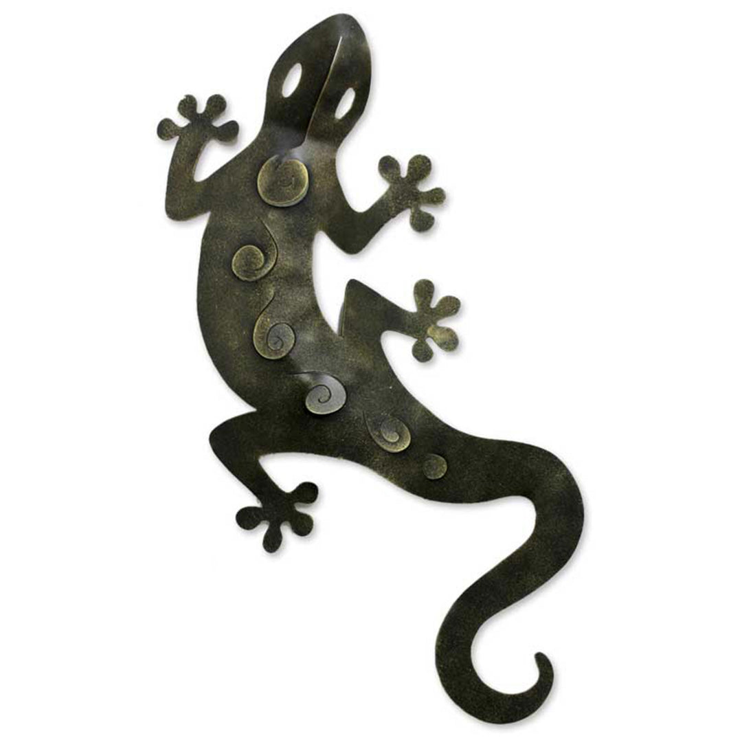 Iron wall adornment - Tropical Gecko