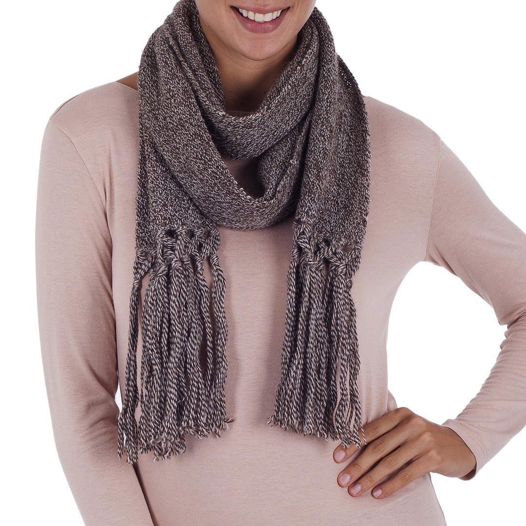 100% alpaca scarf - Cinnamon Earth