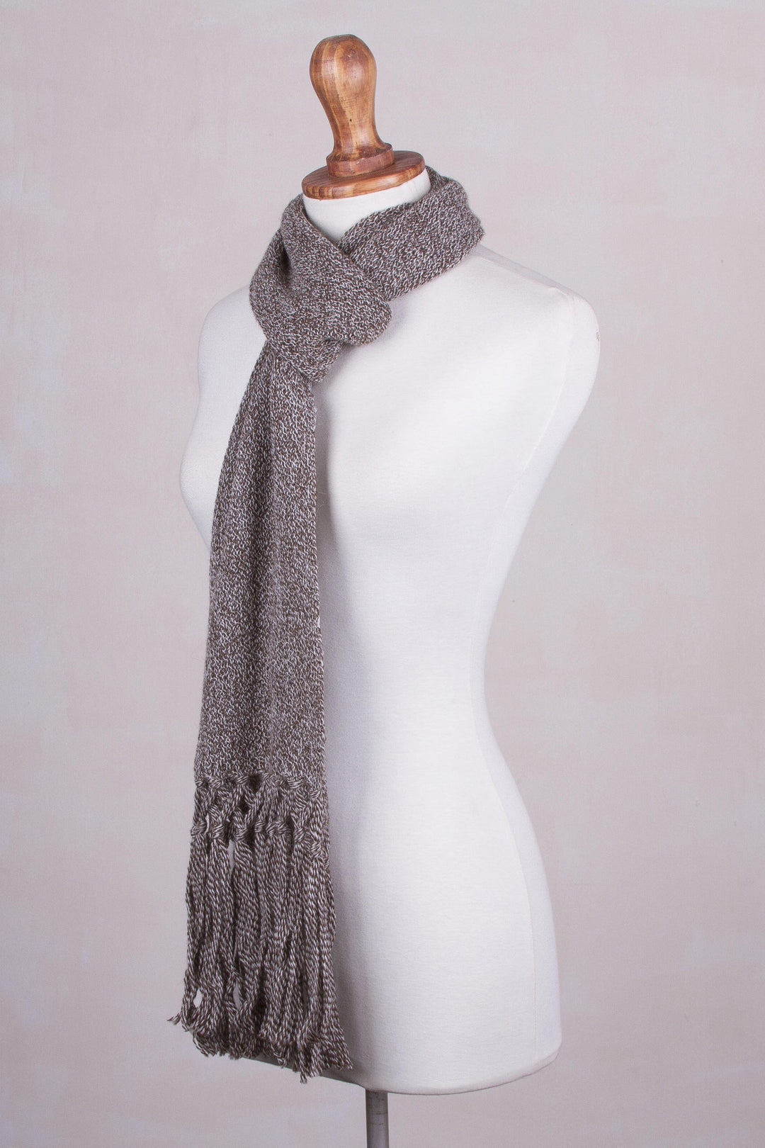 100% alpaca scarf - Cinnamon Earth