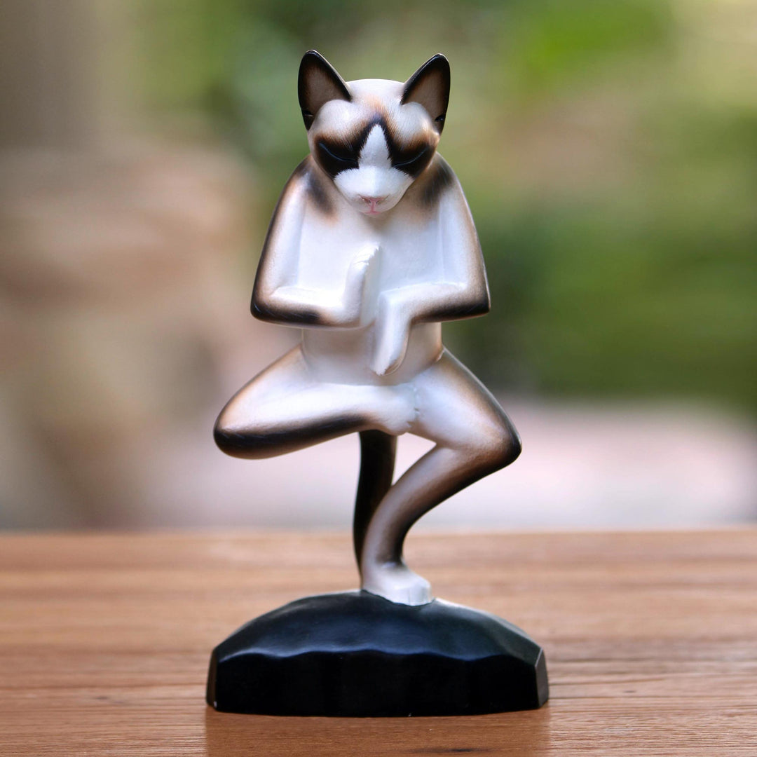 Vrkasana Yoga Cat
