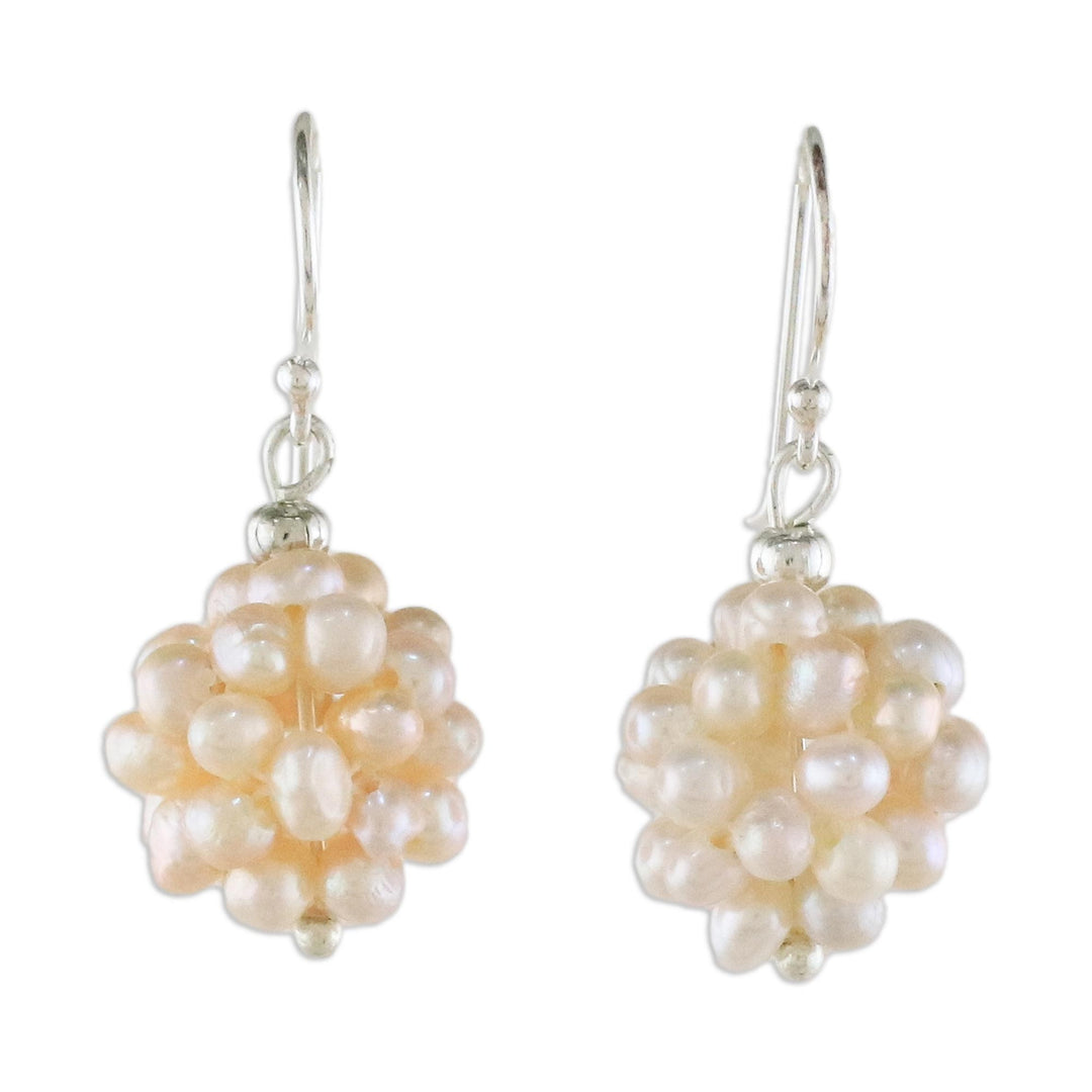 Pearl cluster earrings - Snowball