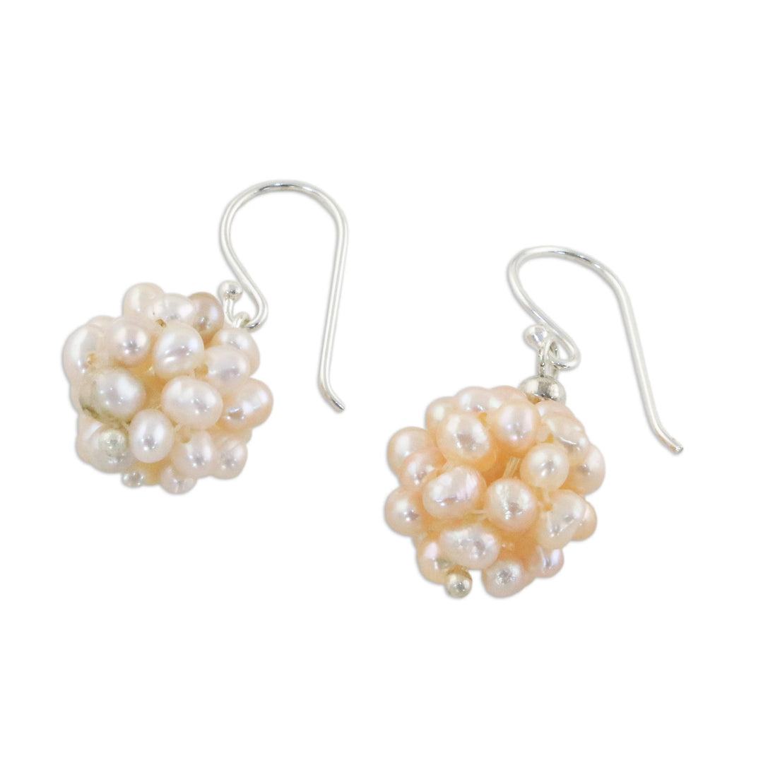 Pearl cluster earrings - Snowball