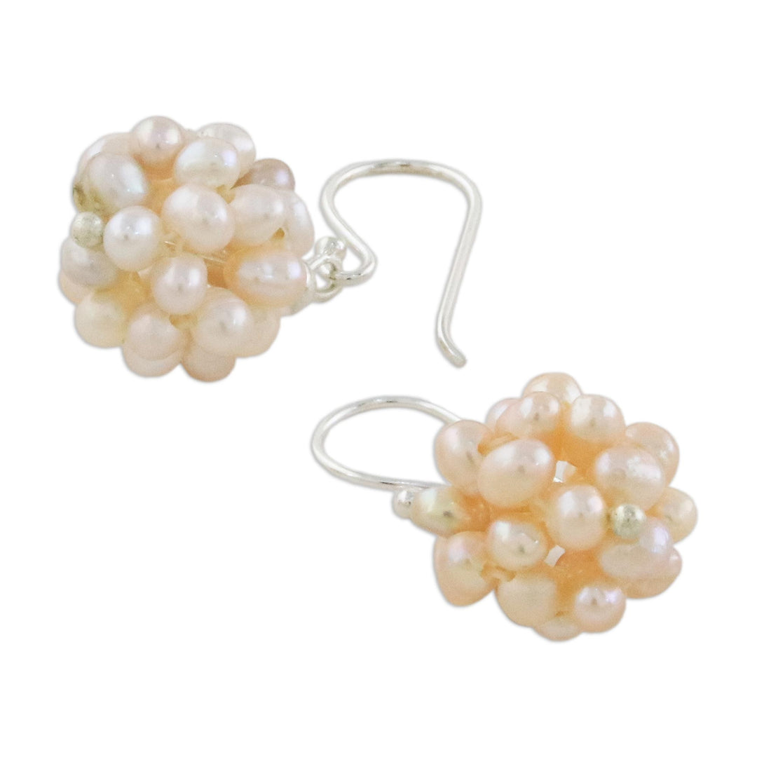 Pearl cluster earrings - Snowball