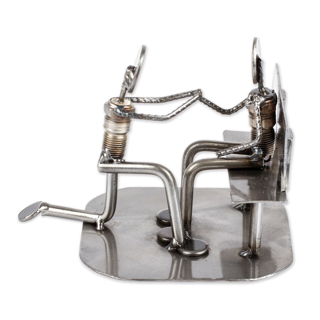 Recycled Metal Rustic Wedding Engagement Sculpture - Will You Marry Me?